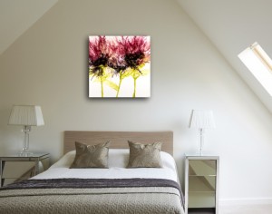Coral Blossoms in Guest Room