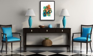 Take Two in Room with Blue Chairs