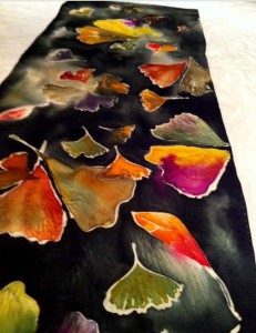 Ginkgo Leaves Silk Scarf
